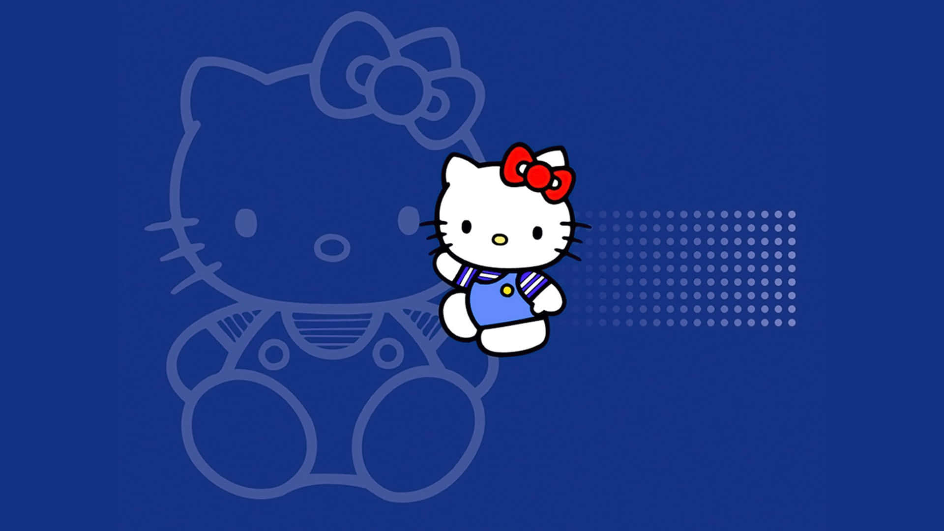 Тъмносин фон на Hello Kitty Тапет