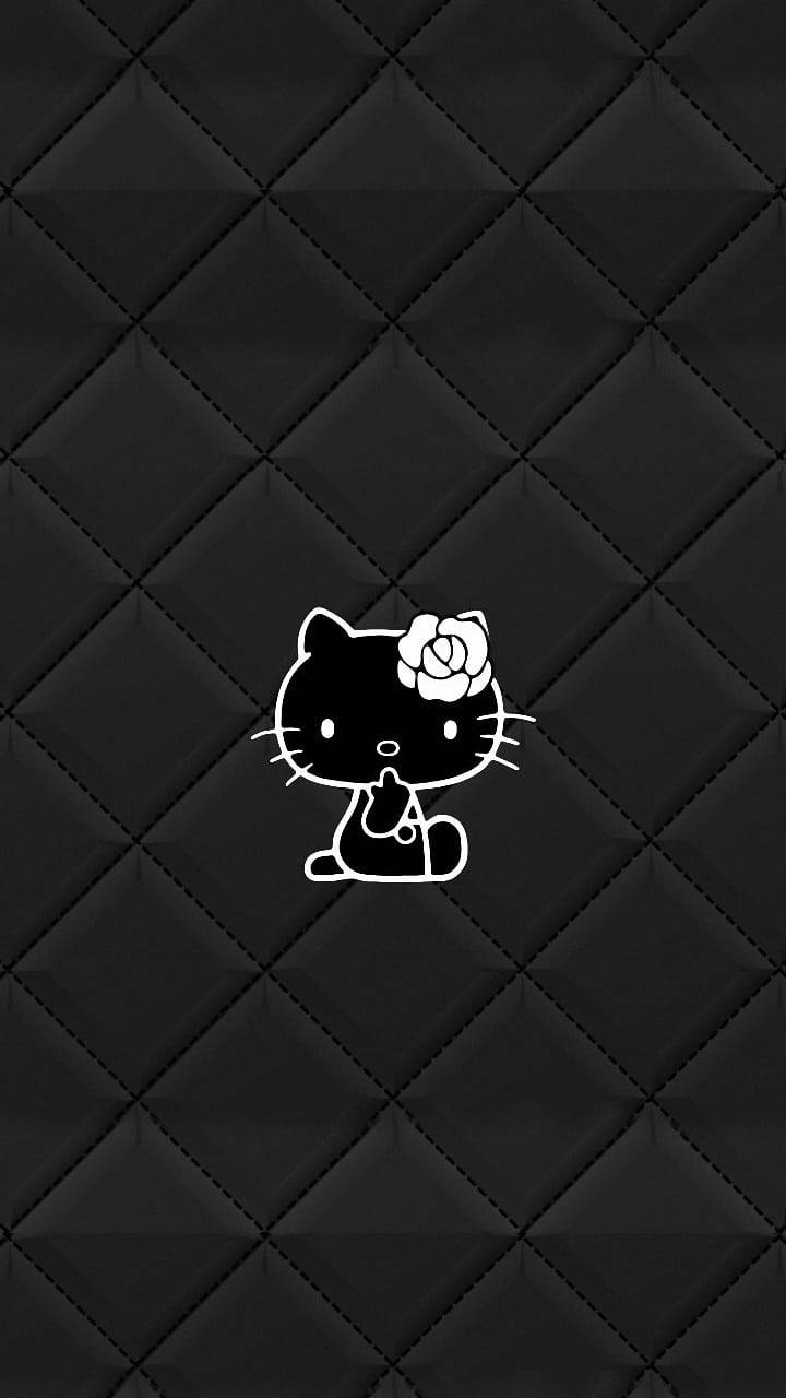 Елегантна черна Hello Kitty Тапет