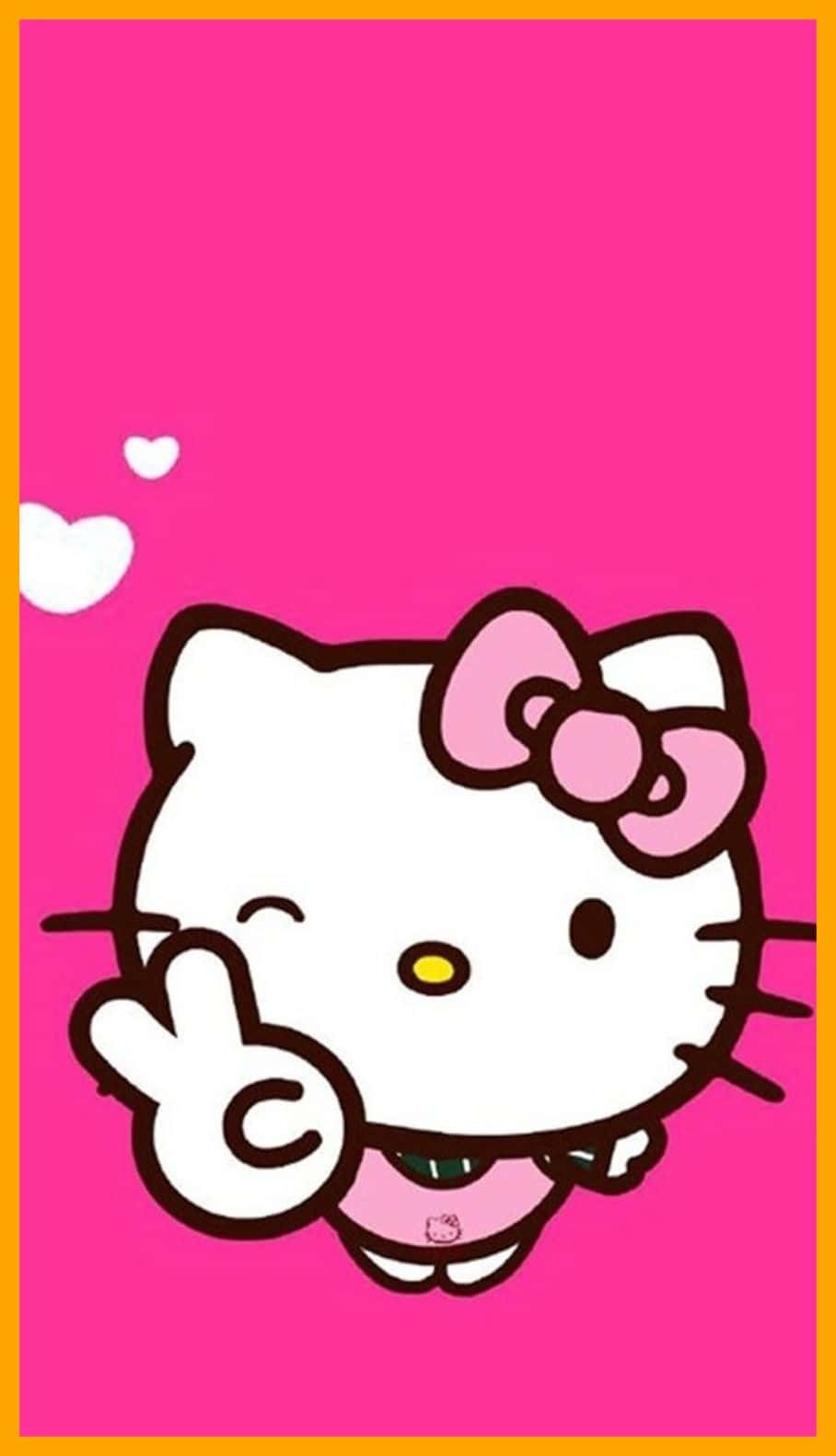 Сладка розова Hello Kitty с мирен знак Тапет