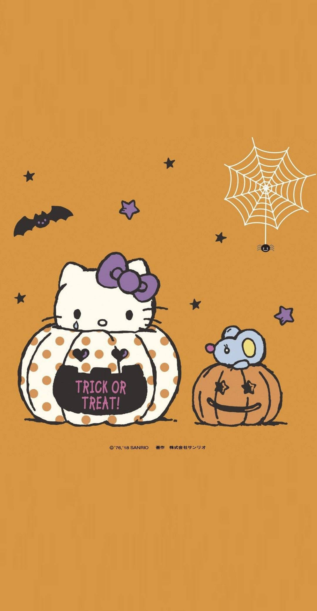 Hello Kitty Halloween сладък арт Тапет