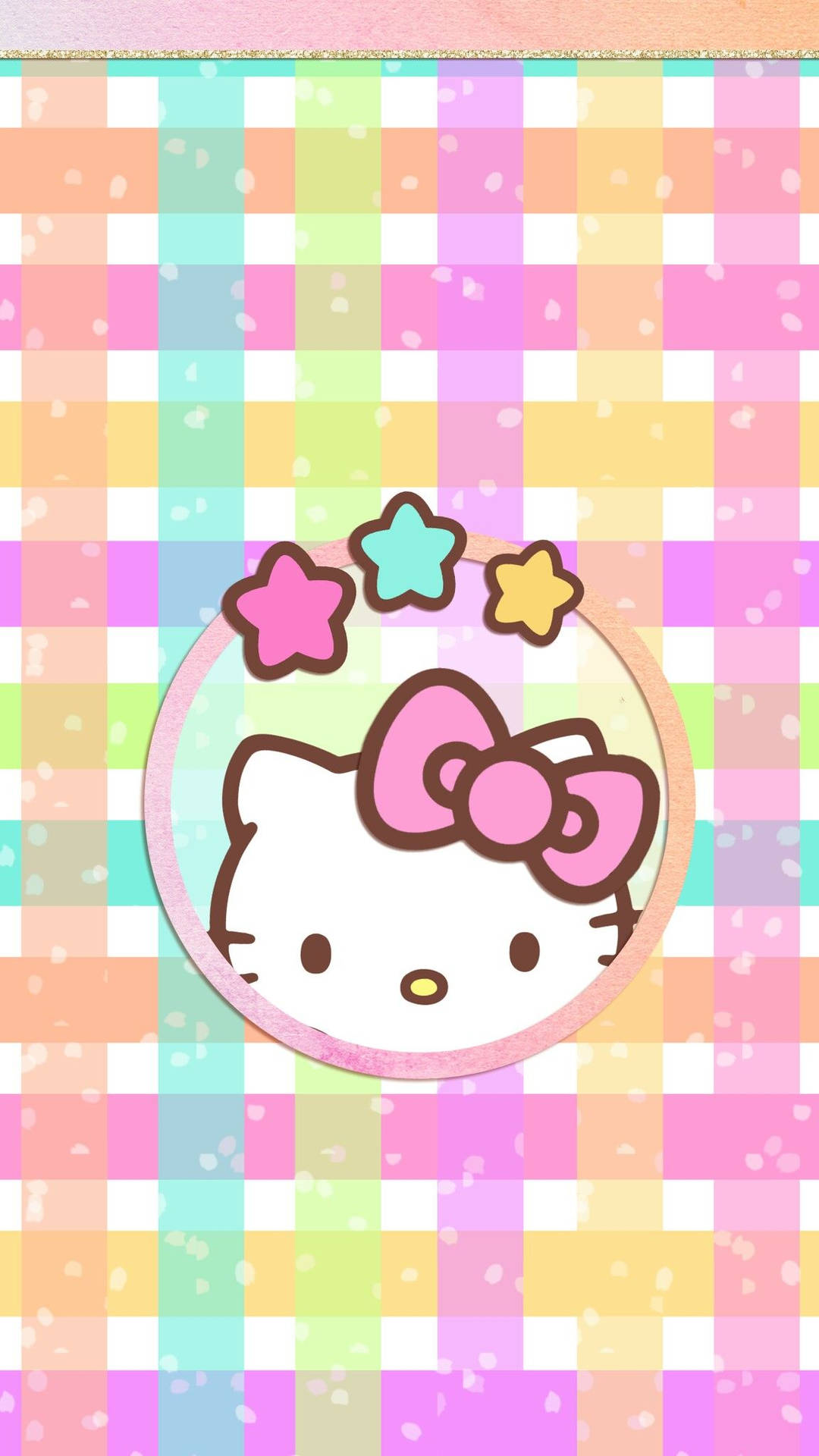 Hello kitty kawaii плетени пастелни цветове тапет.