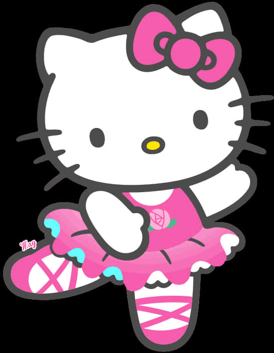 Поза балерина Hello Kitty Тапет