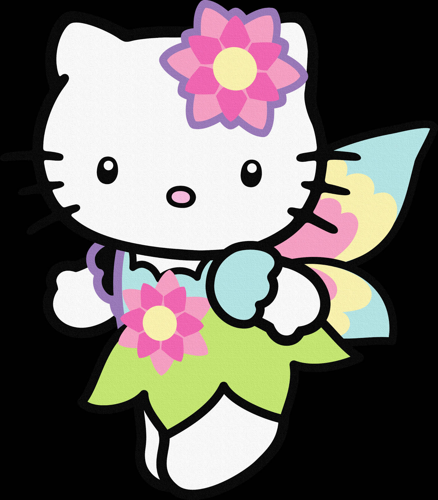 Вълшебна фея анимационен Hello Kitty PFP Тапет
