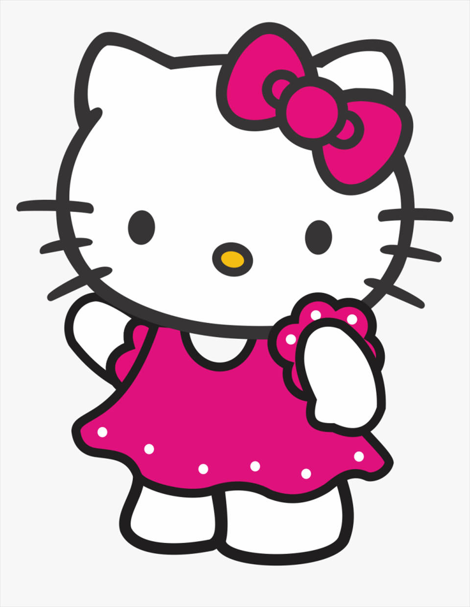 Hello Kitty PFP с розова рокля Тапет