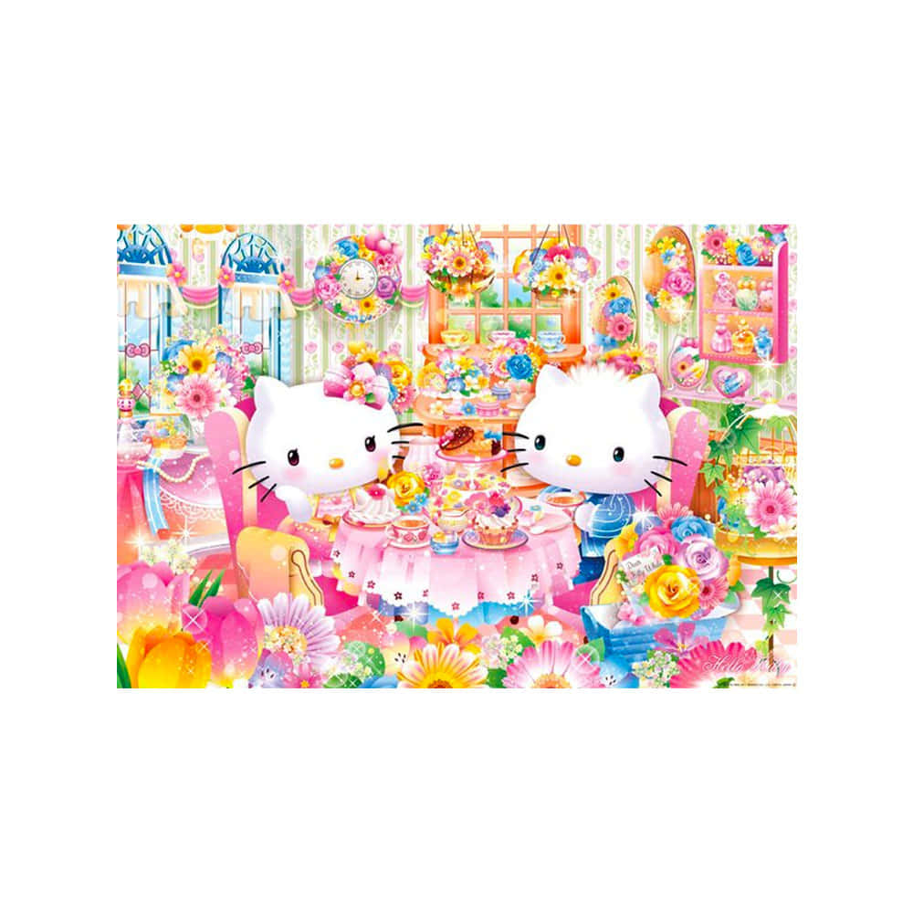 Hello Kitty на среща Sanrio Pfp Тапет