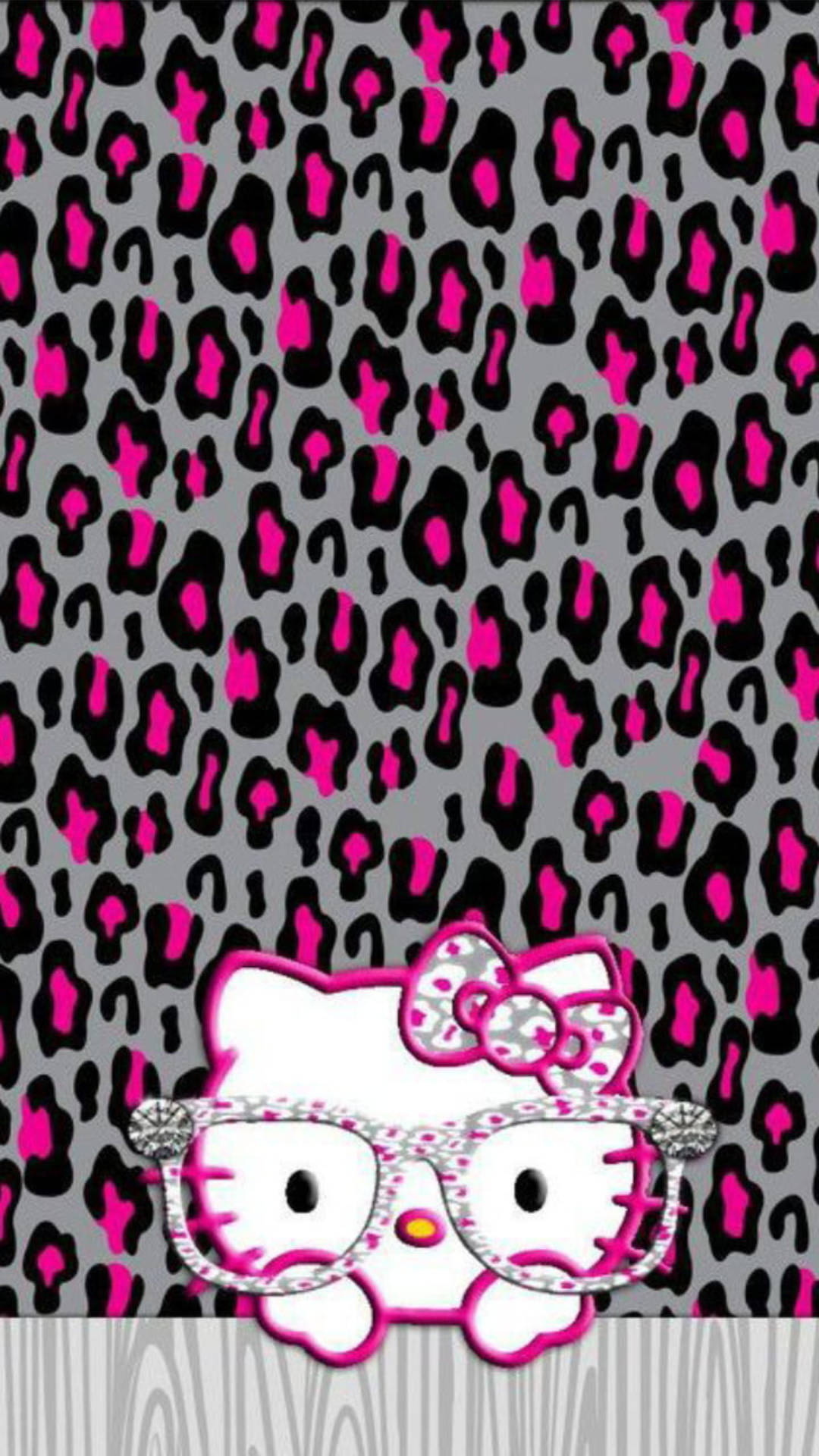 Hello Kitty в сладък леопардов принт Тапет