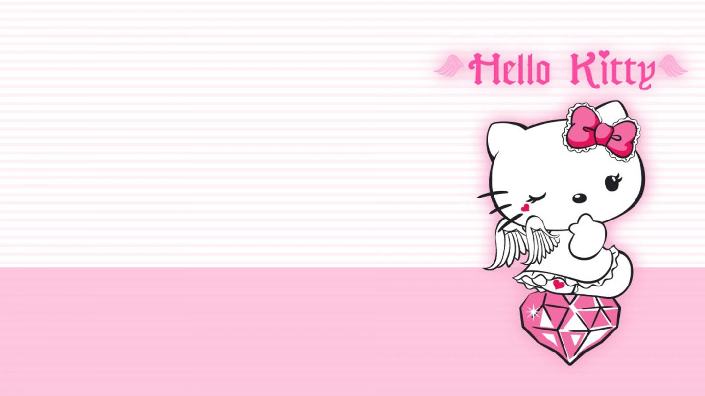Естетичен диамант на Hello Kitty Тапет