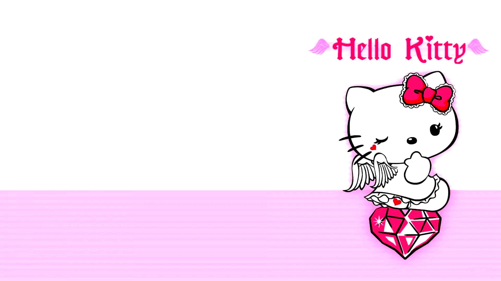 Hello Kitty с ангелски крила фон Тапет