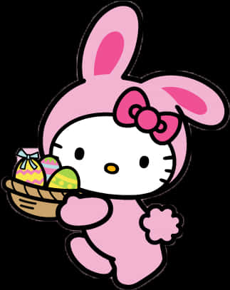 Костюм на зайче за Великден на Hello Kitty Тапет