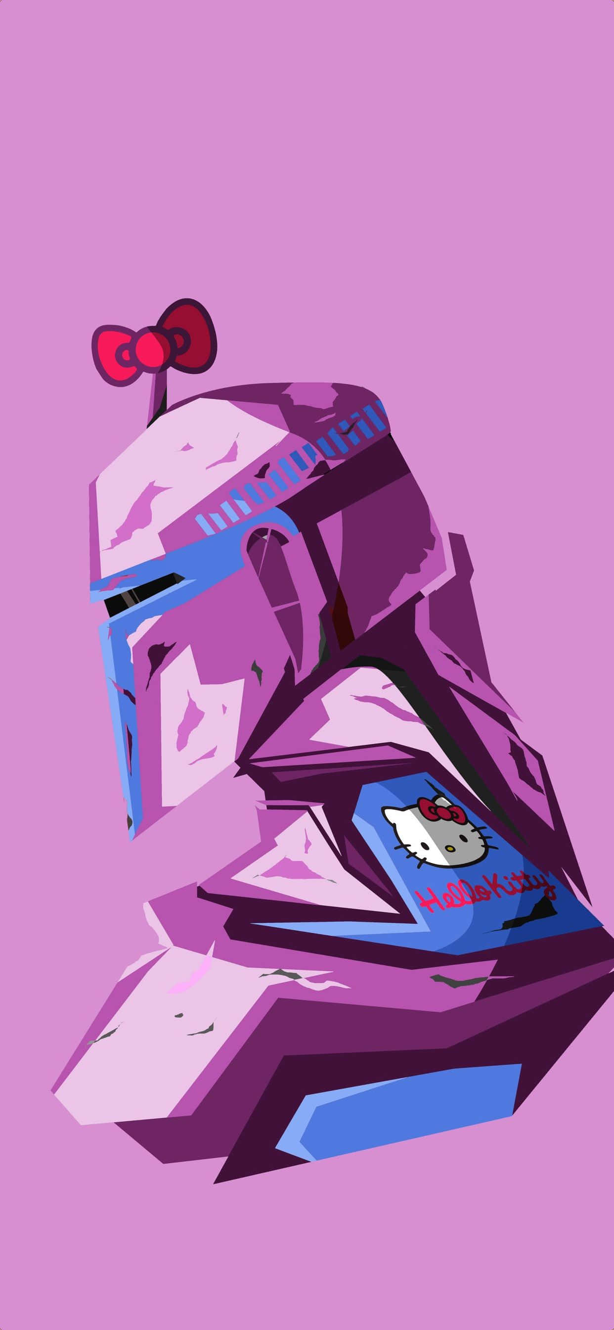 Hello Kitty Боба Фет The Mandalorian iPhone Тапет