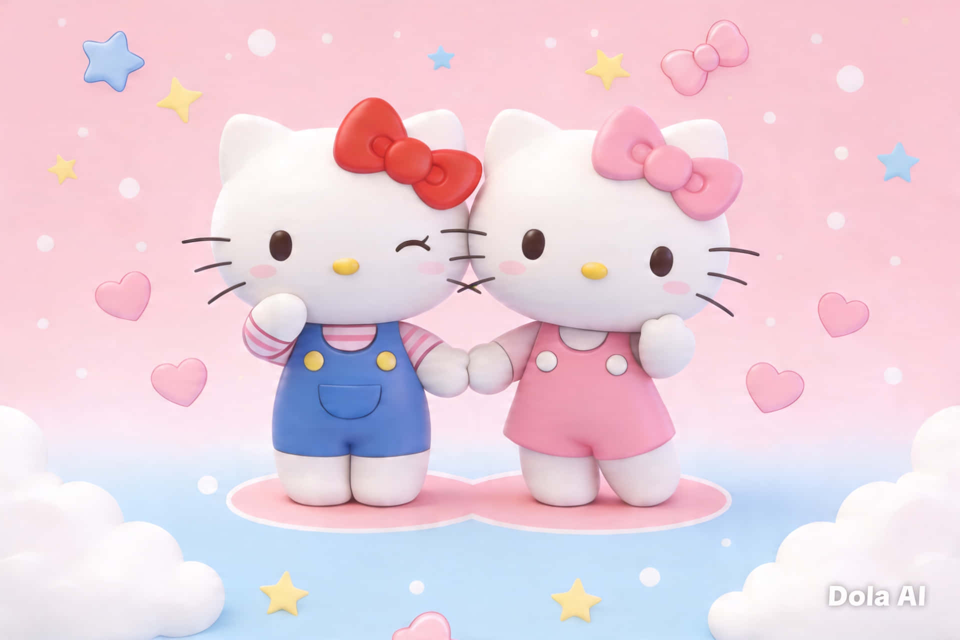 Hello Kitty, Sanrio, Кавай, Сладък, Кавай естетика, Сладка естетична анимация, Кавай котка, Sanrio естетика, Компютър — Сладка естетика GIF Тапет