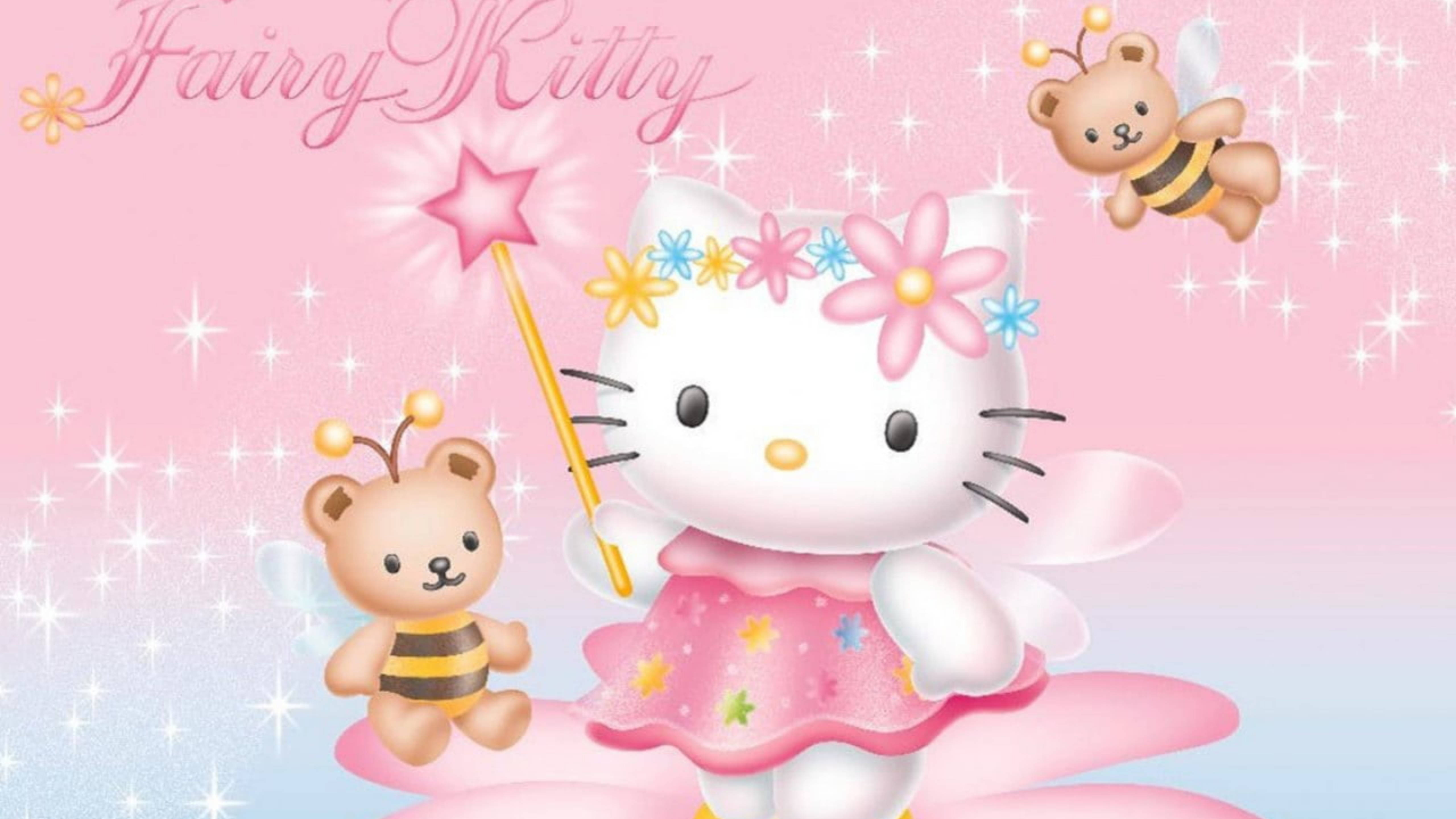 Hello Kitty Розова Фея Тапет