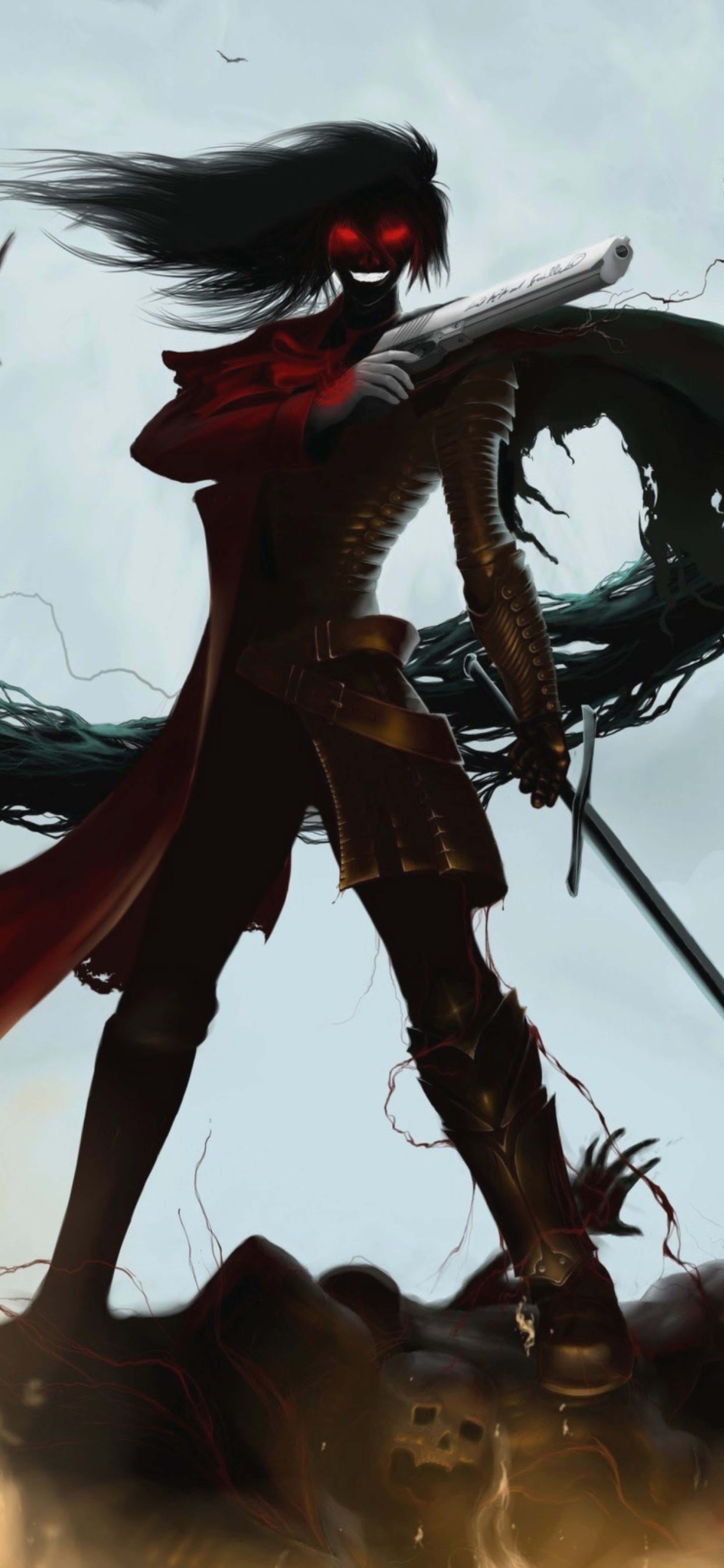 Интензивен сблъсок в Hellsing Ultimate 4K Тапет