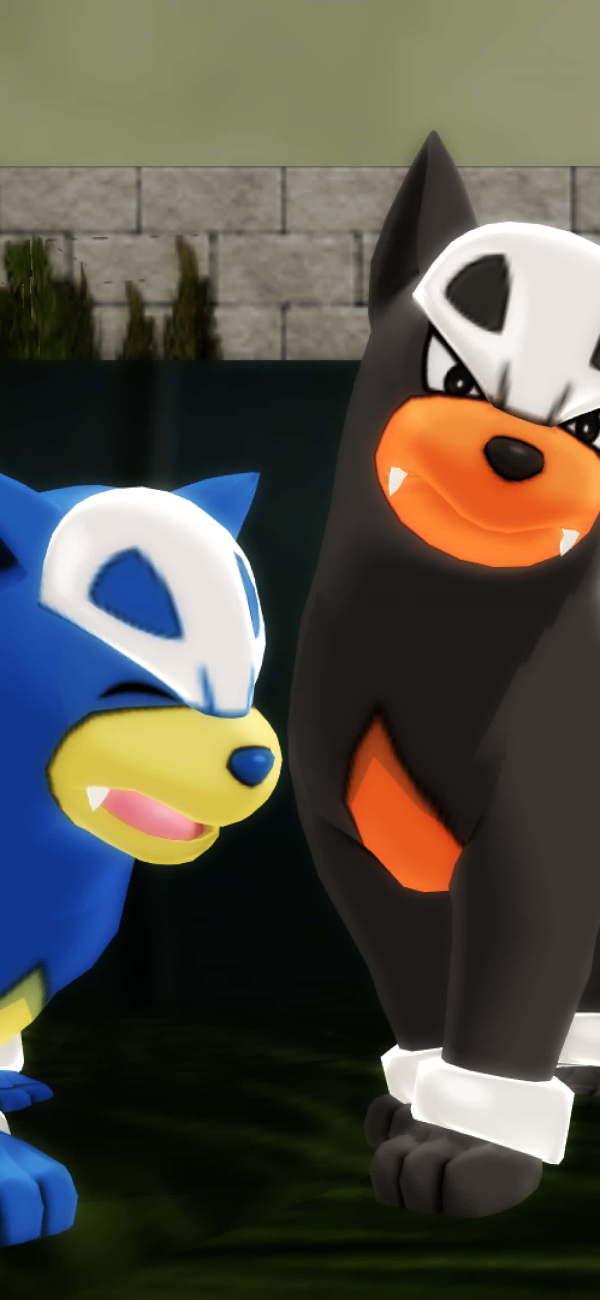 Сладък Houndour и блестящ Houndour за телефон Тапет