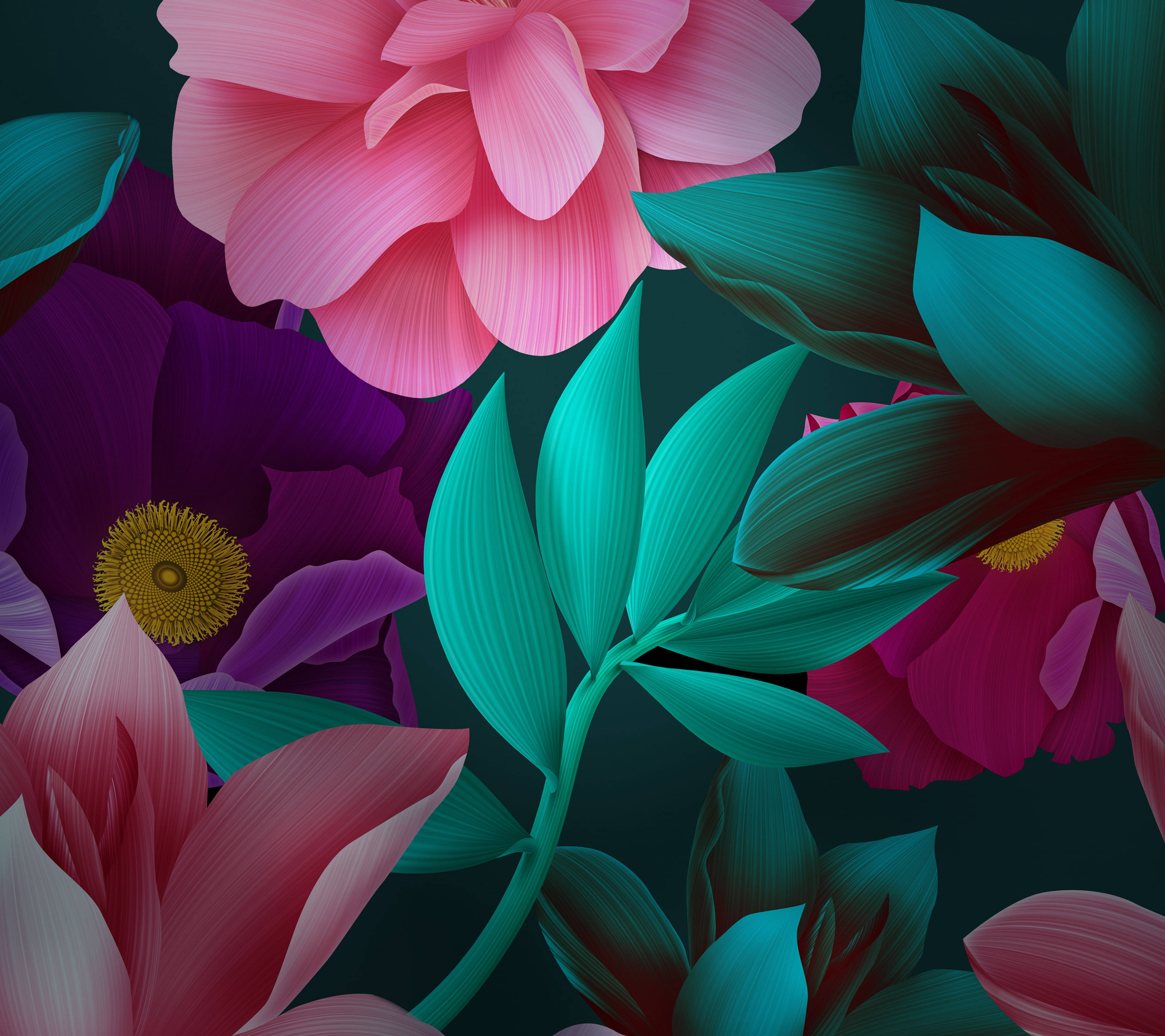 Huawei Nature Flowers Тапет