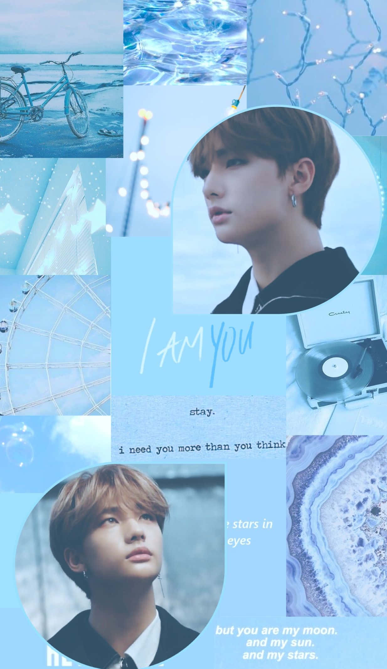 Южнокорейски певец Hyunjin I Am You колаж Тапет