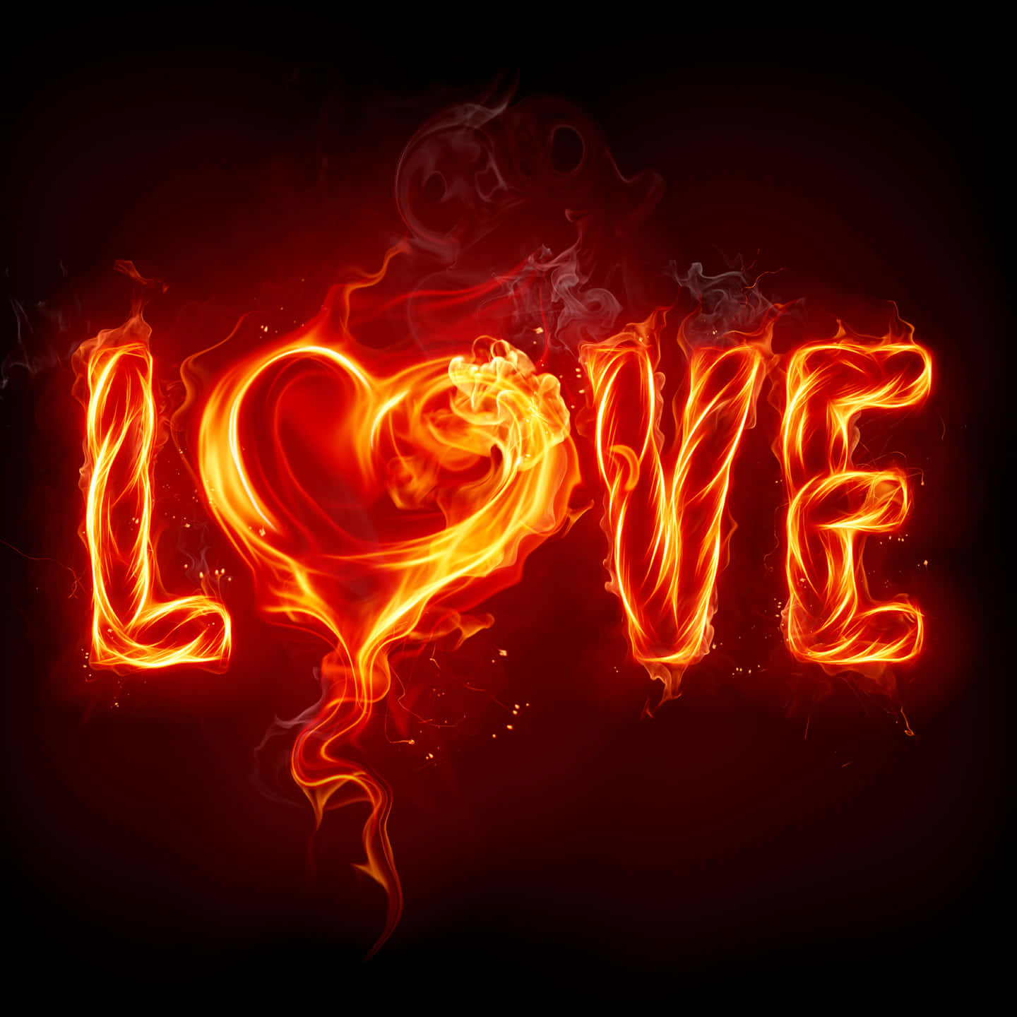 I Love PFP Огнена Тапет