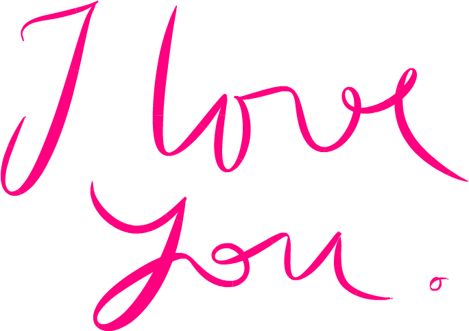 Ръкописно I Love You с изписване Тапет
