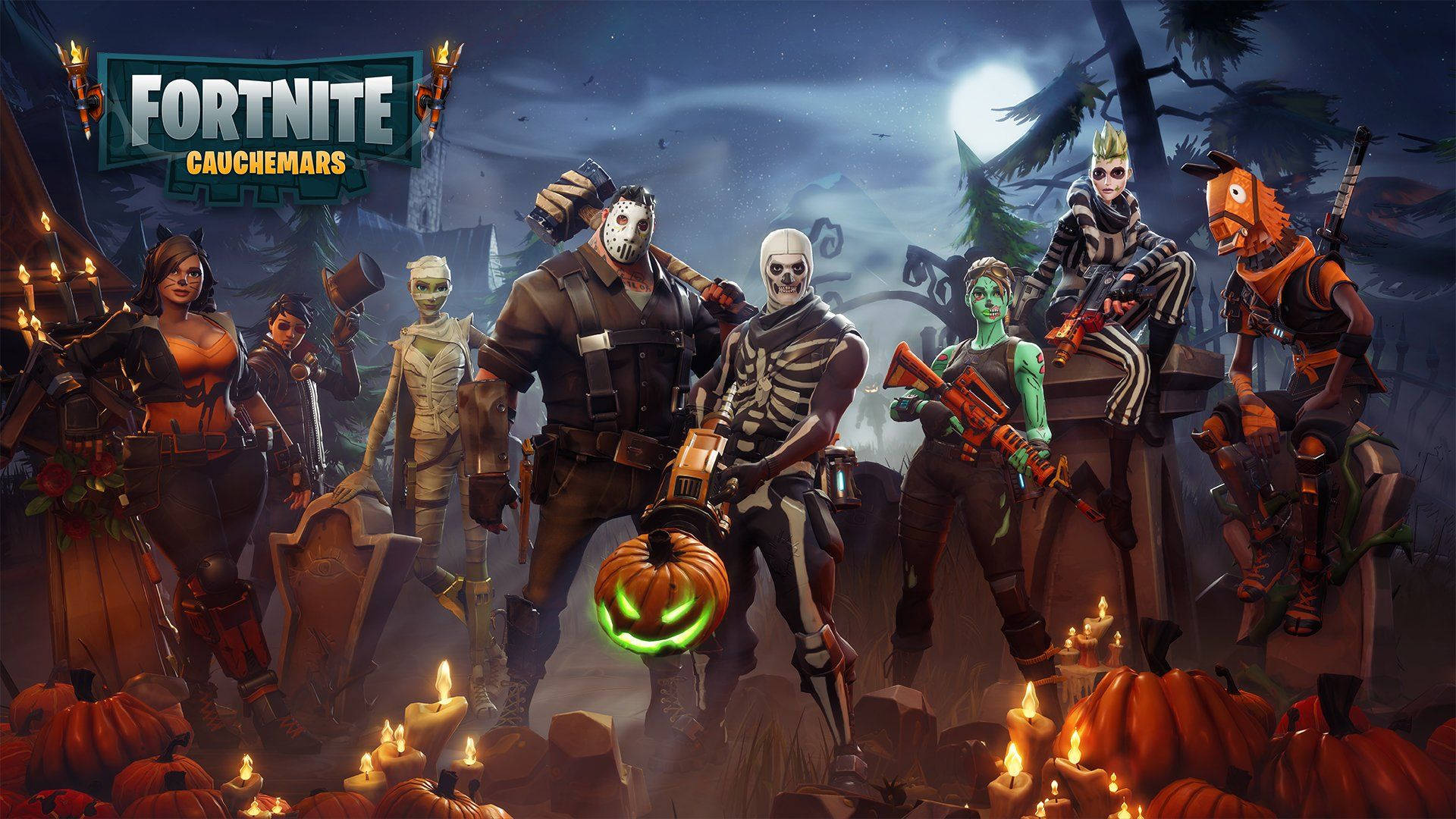 Пригответе се за Хелоуин с костюма Ifrit в Fortnite Тапет