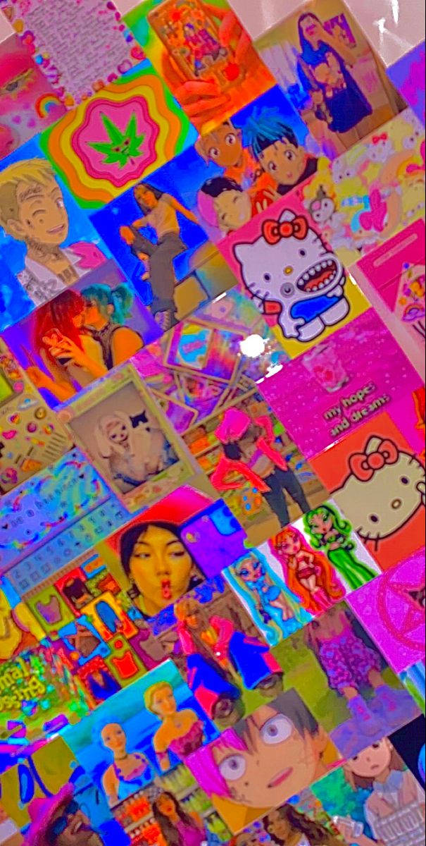 Indie Kid естетика Hello Kitty розови герои Тапет