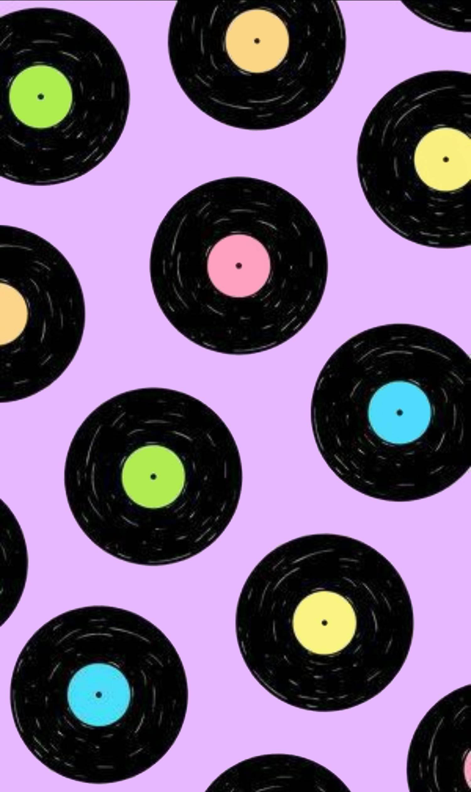 Indie естетика винилови плочи Тапет