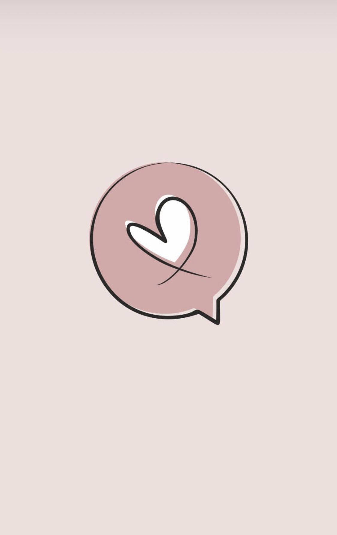 Сърце в реч балон за Instagram Story Тапет