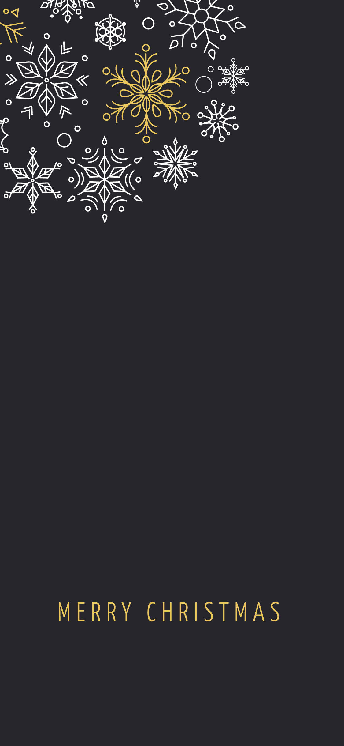 Снежинки Весела Коледа iPhone Тапет