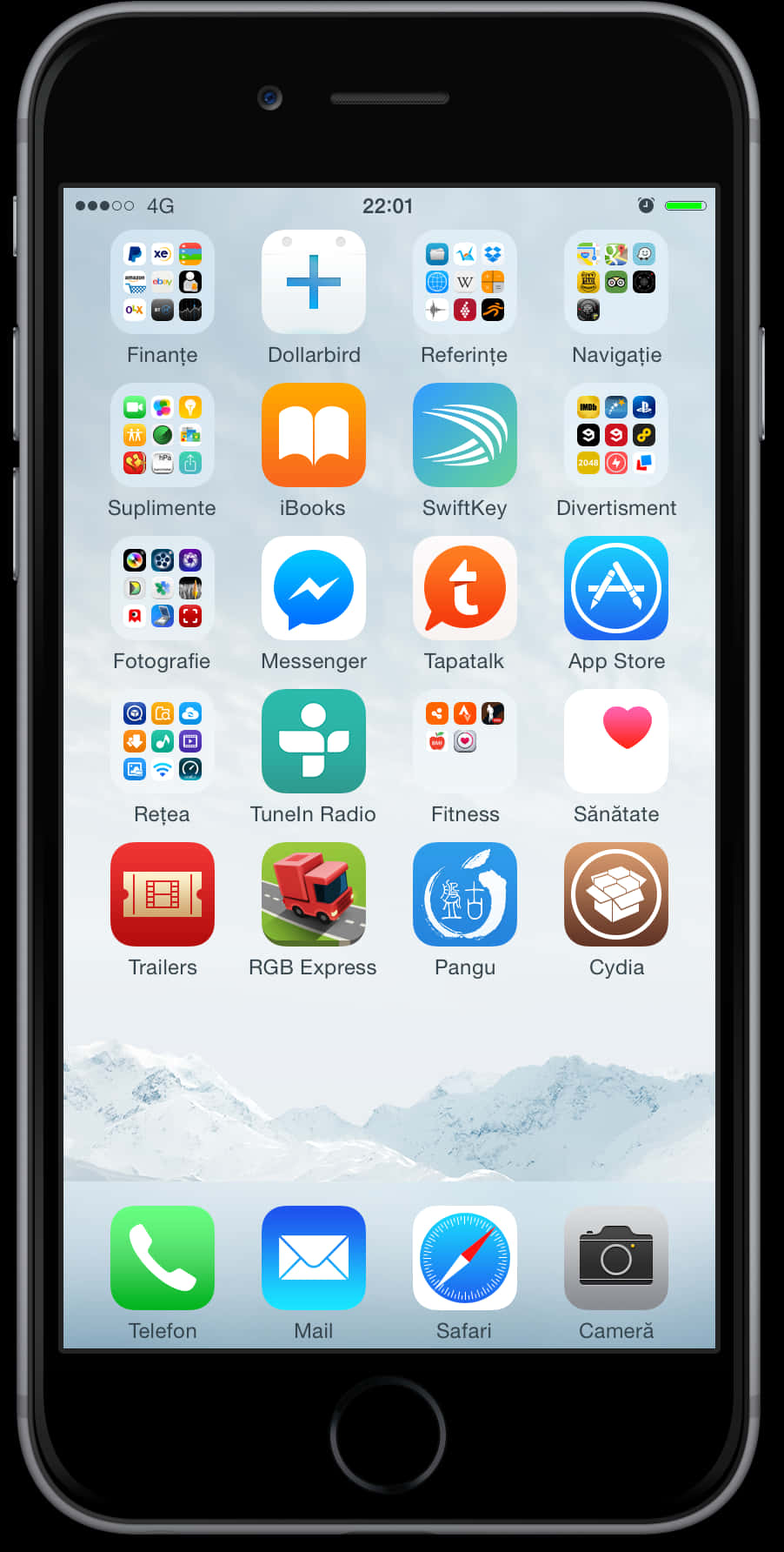 Начален екран на iPhone с приложения Тапет