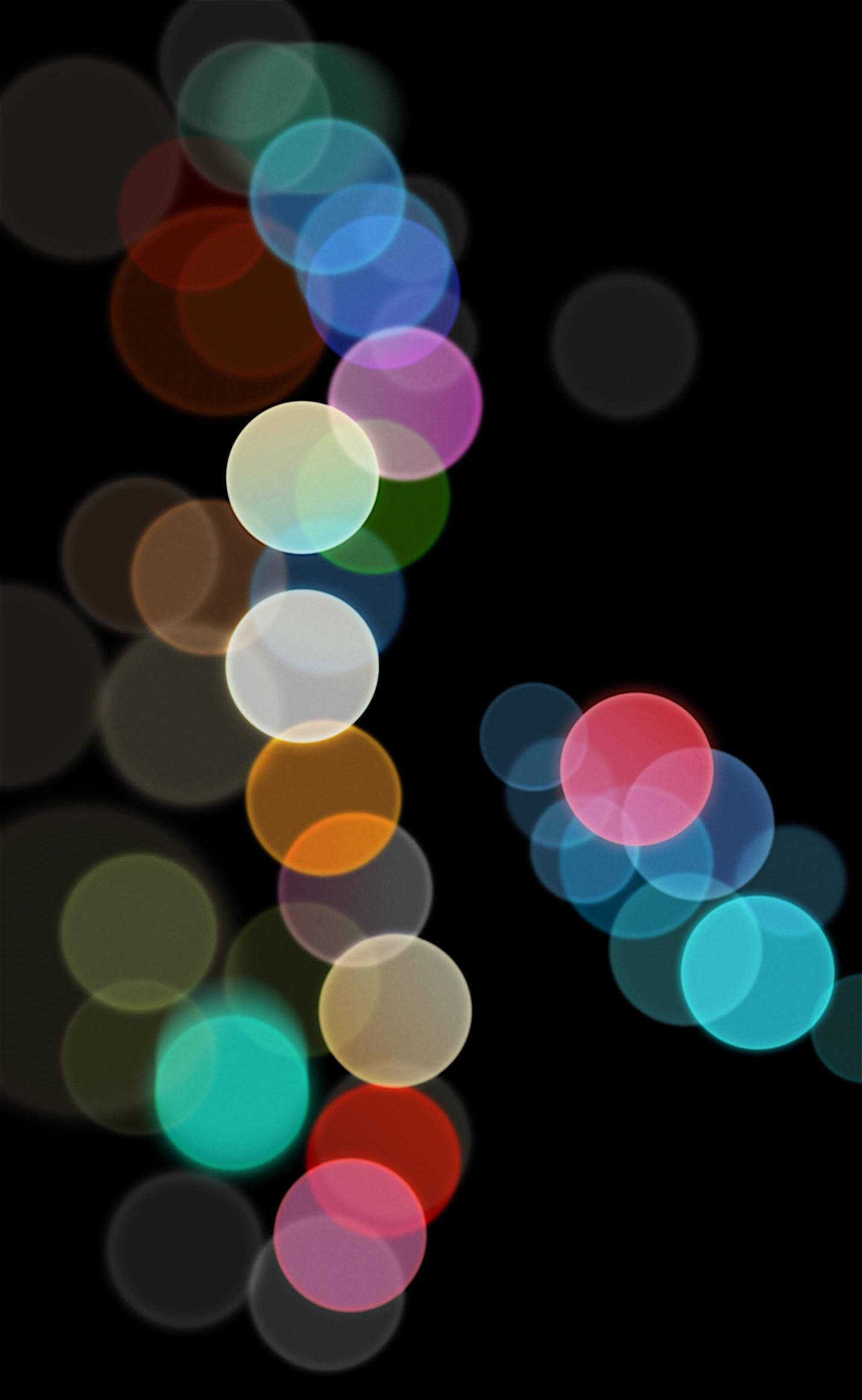 Оригинален iPhone 7 с абстрактни боке светлини Тапет