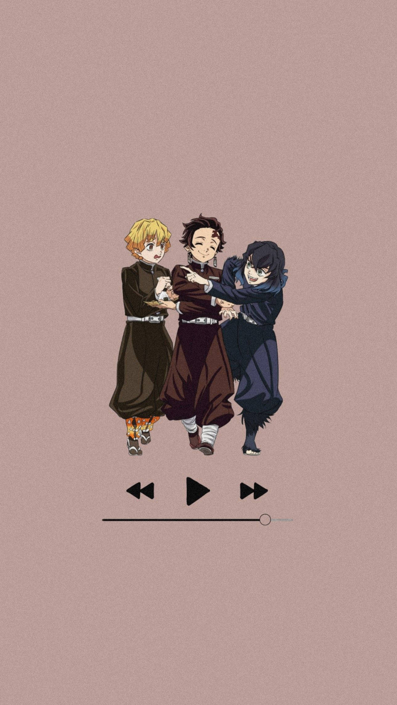 Естетична музика iPhone момчета от Demon Slayer Тапет