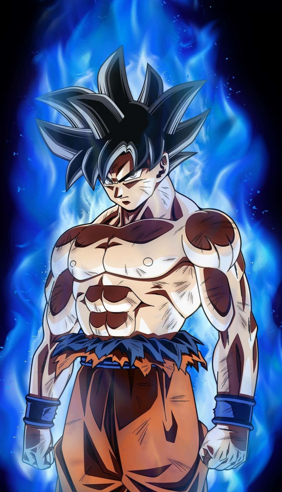 Мастър Гоку в режим на ярост – жизнен тапет за iPhone от Dragon Ball Super Тапет