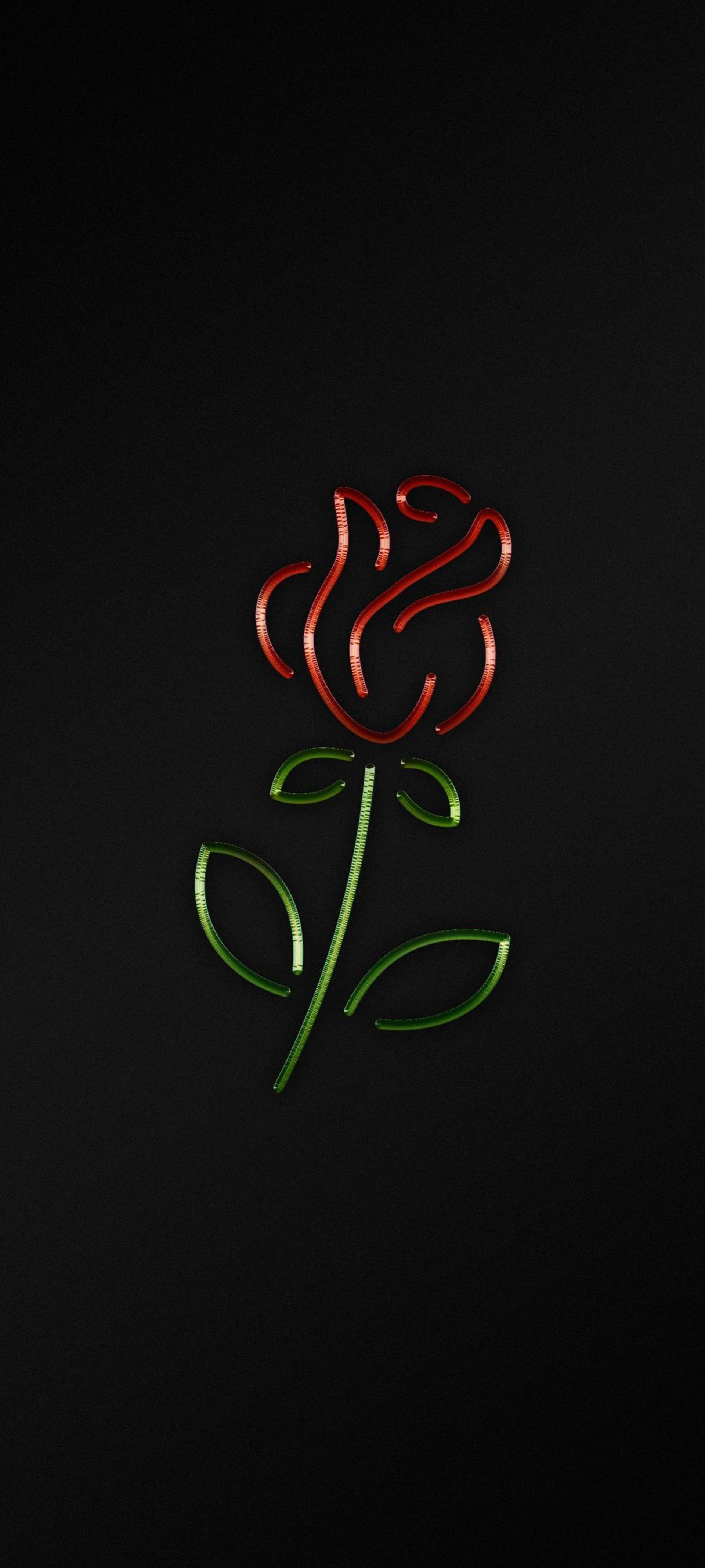 Черна роза за iPhone Тапет