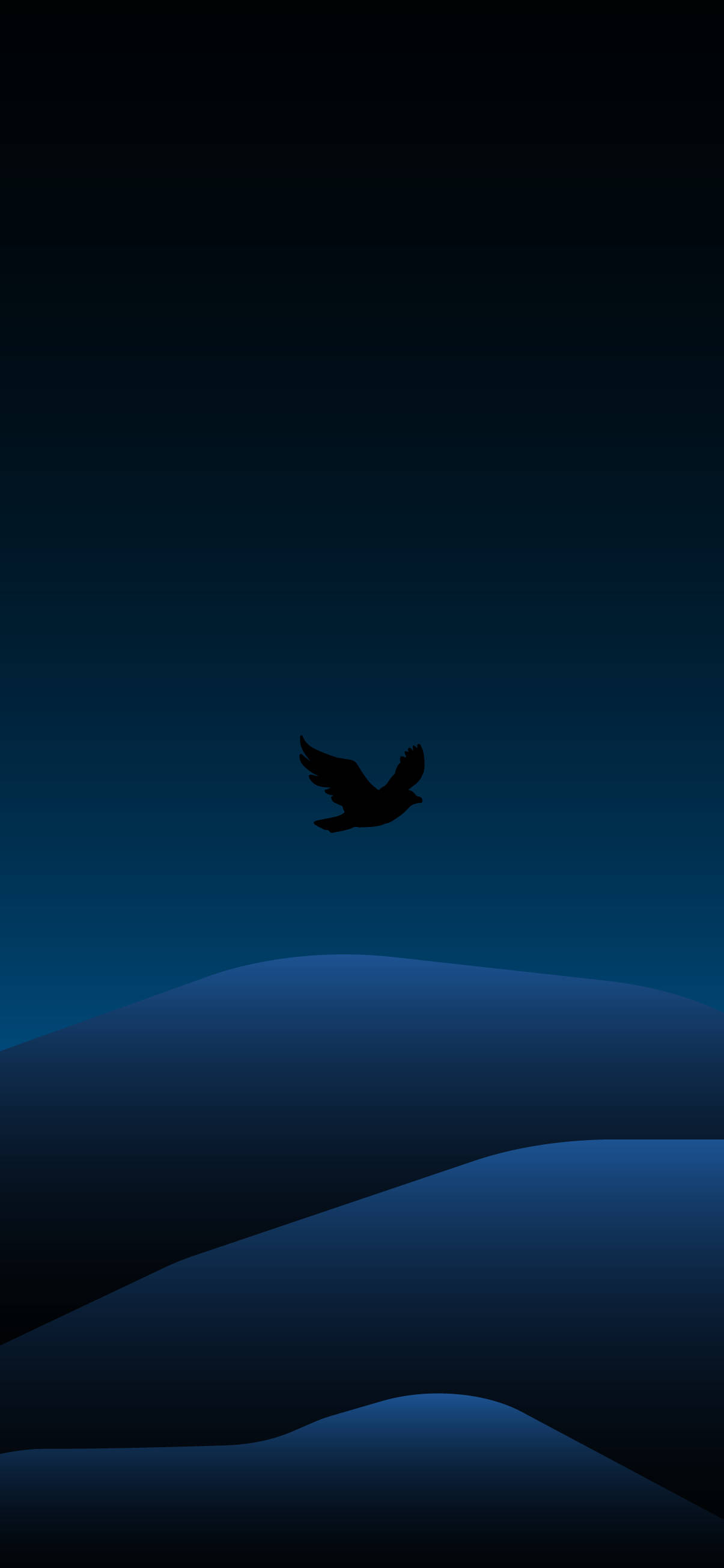 Птица летящ минималистичен тъмен iPhone Тапет