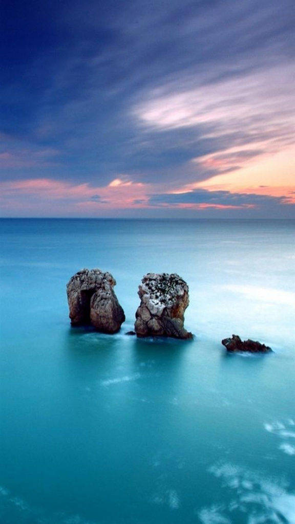 Скални острови природа iPhone Тапет