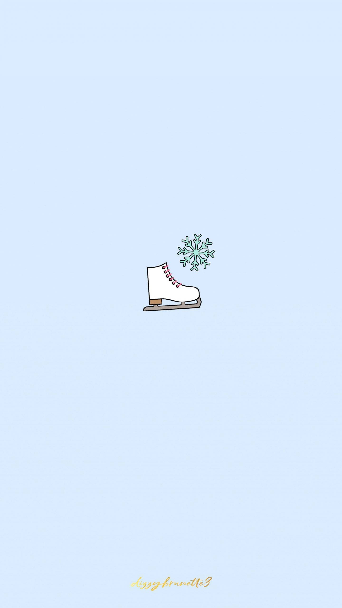 Син сладък коледен фон за iPhone Тапет