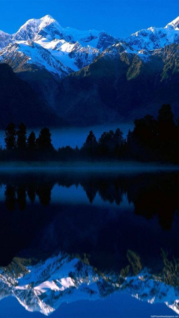 Планинско отражение природа iPhone Тапет