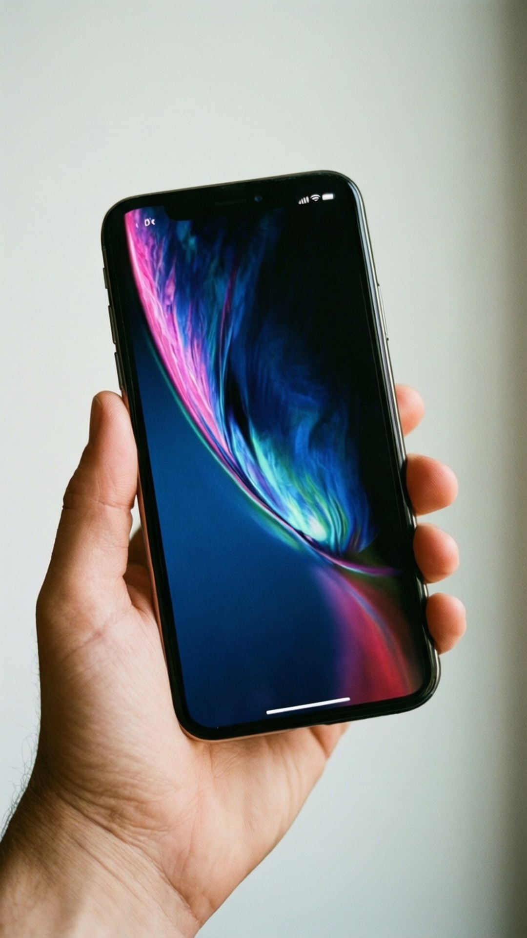 iPhone X в ръка Тапет
