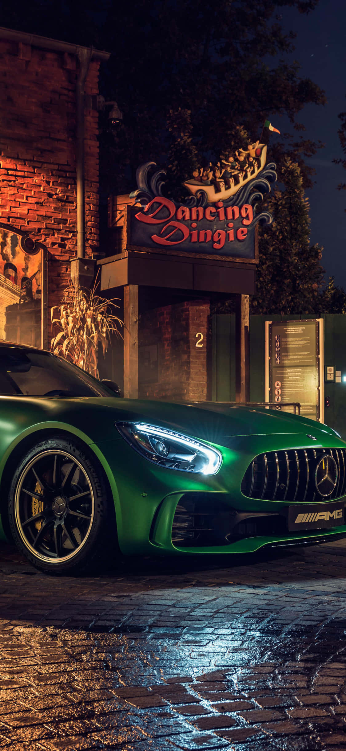 iPhone X Amg Gt-r фон & зелен AMG GT Тапет