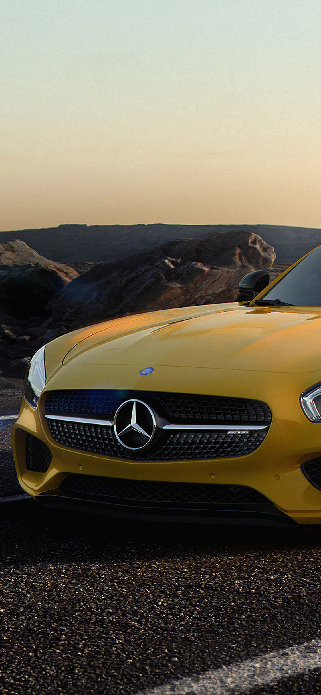 iPhone X Amg Gt-r Фон Жълт Нос AMG GT Тапет