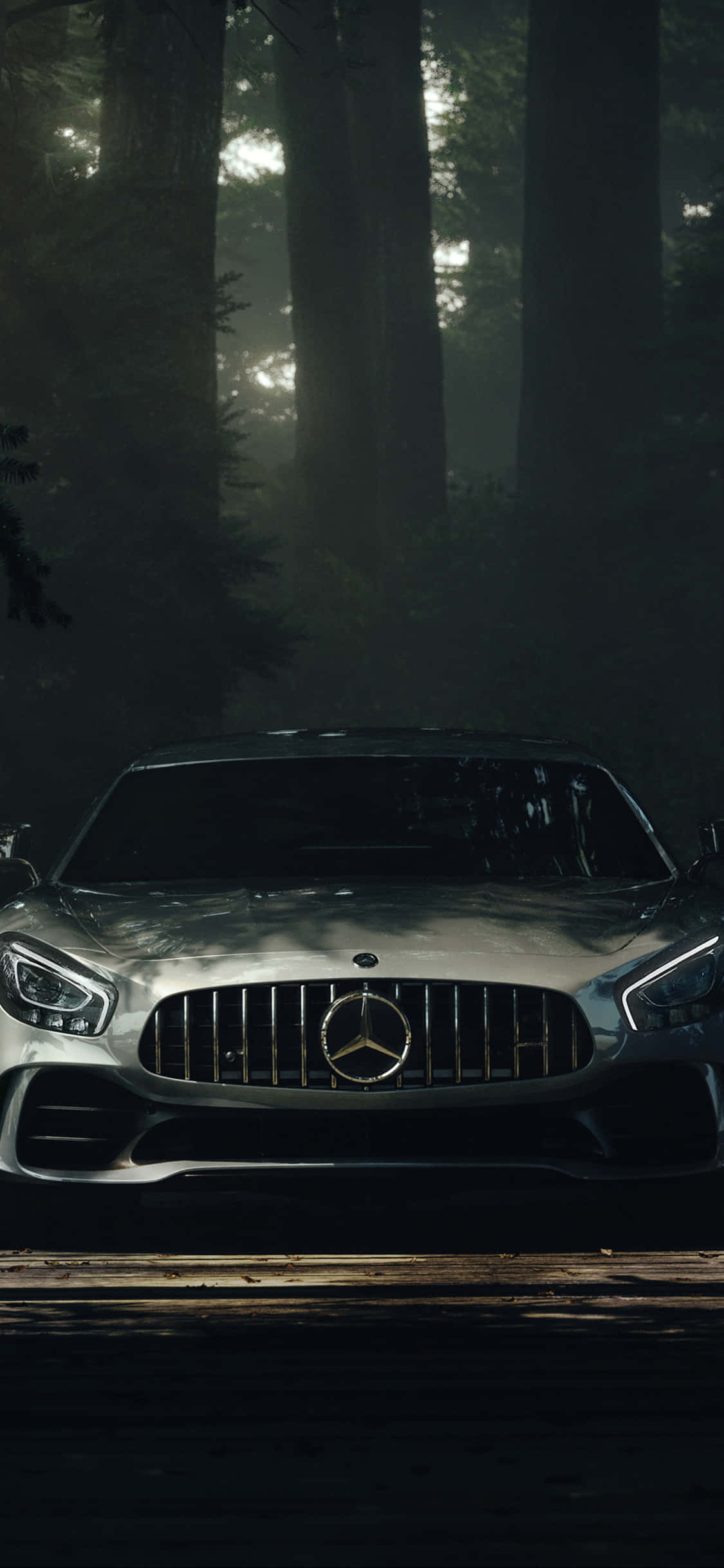 Фон за iPhone X с AMG GT-R: AMG GT съ слънчев лъч Тапет