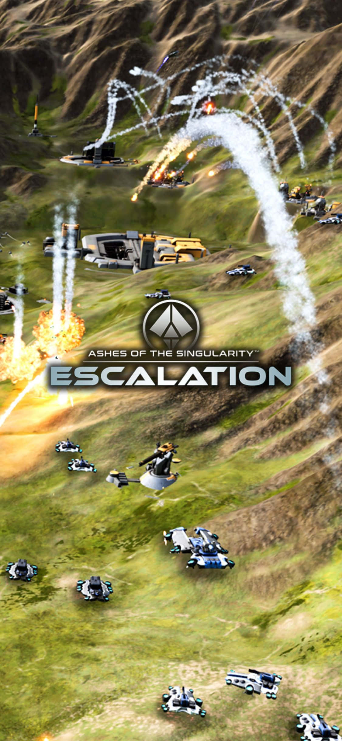 Наслаждайте се с най-ново гейминг с iPhone X и Ashes of the Singularity Escalation Тапет