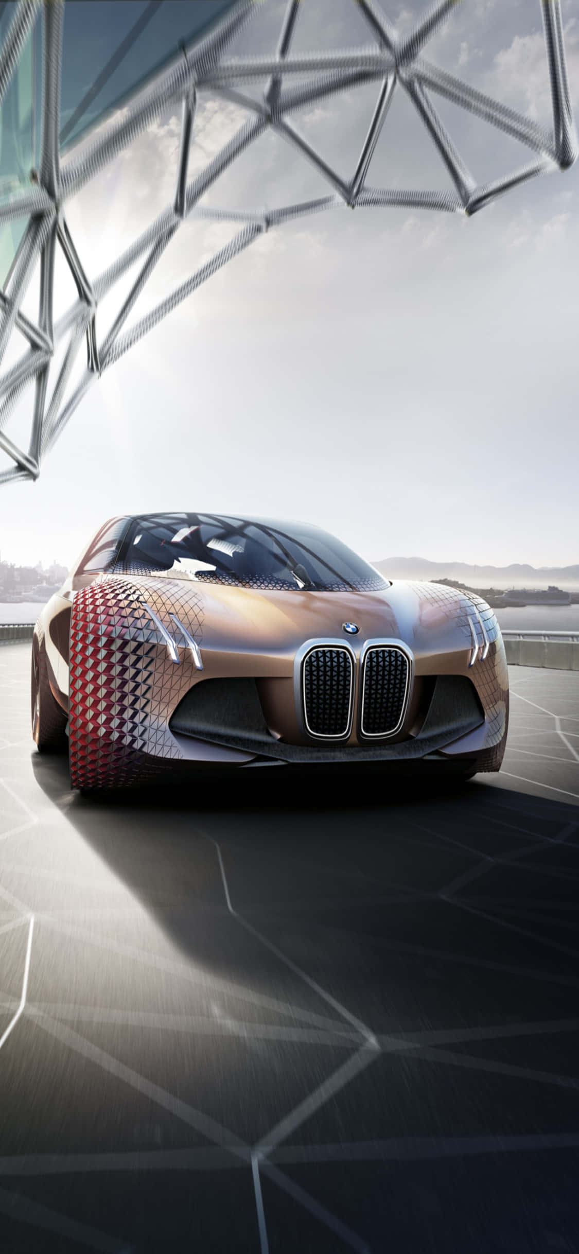 iPhone X с BMW на фон е идеалния пример на лукс и луксозен живот. Тапет