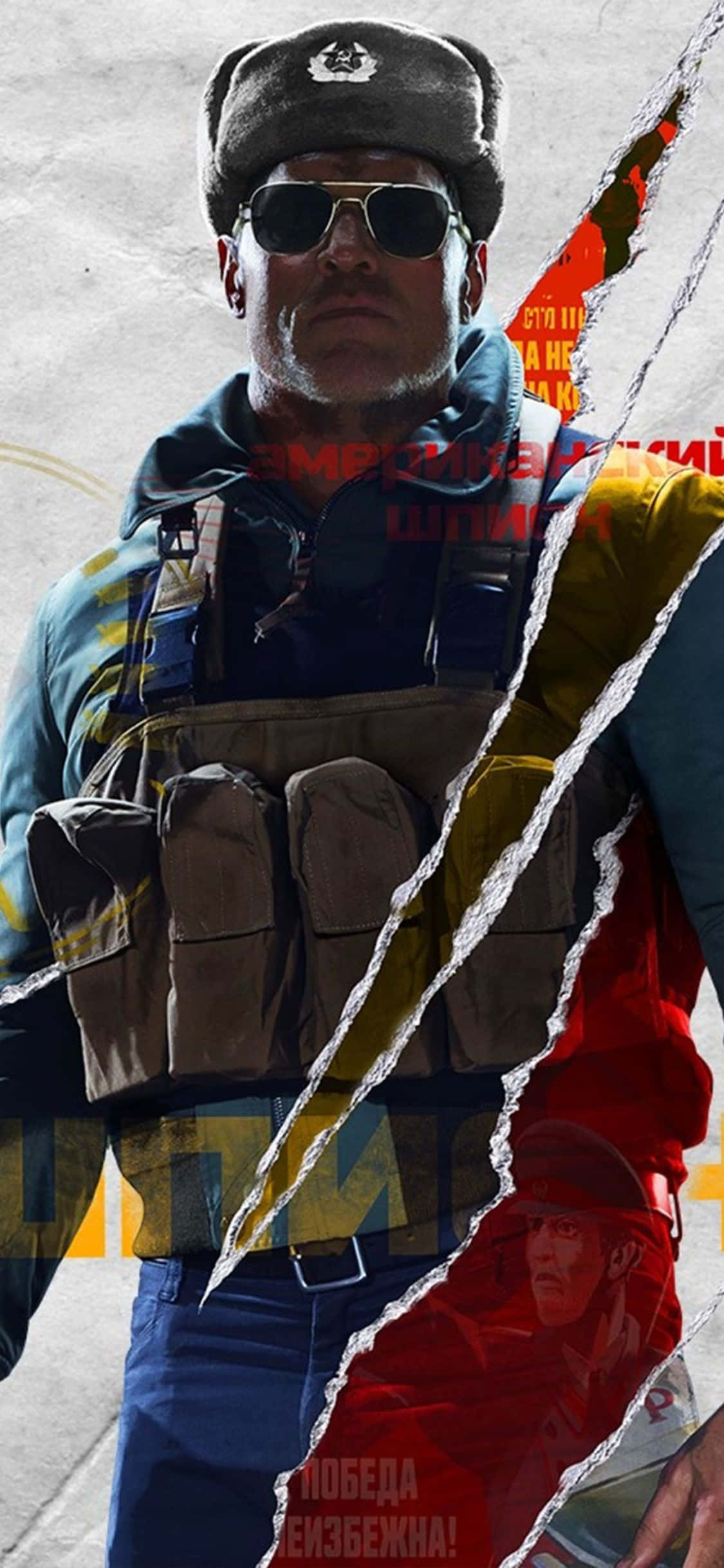 Тапет за iPhone X Call Of Duty Black Ops Cold War Руски персонаж Тапет