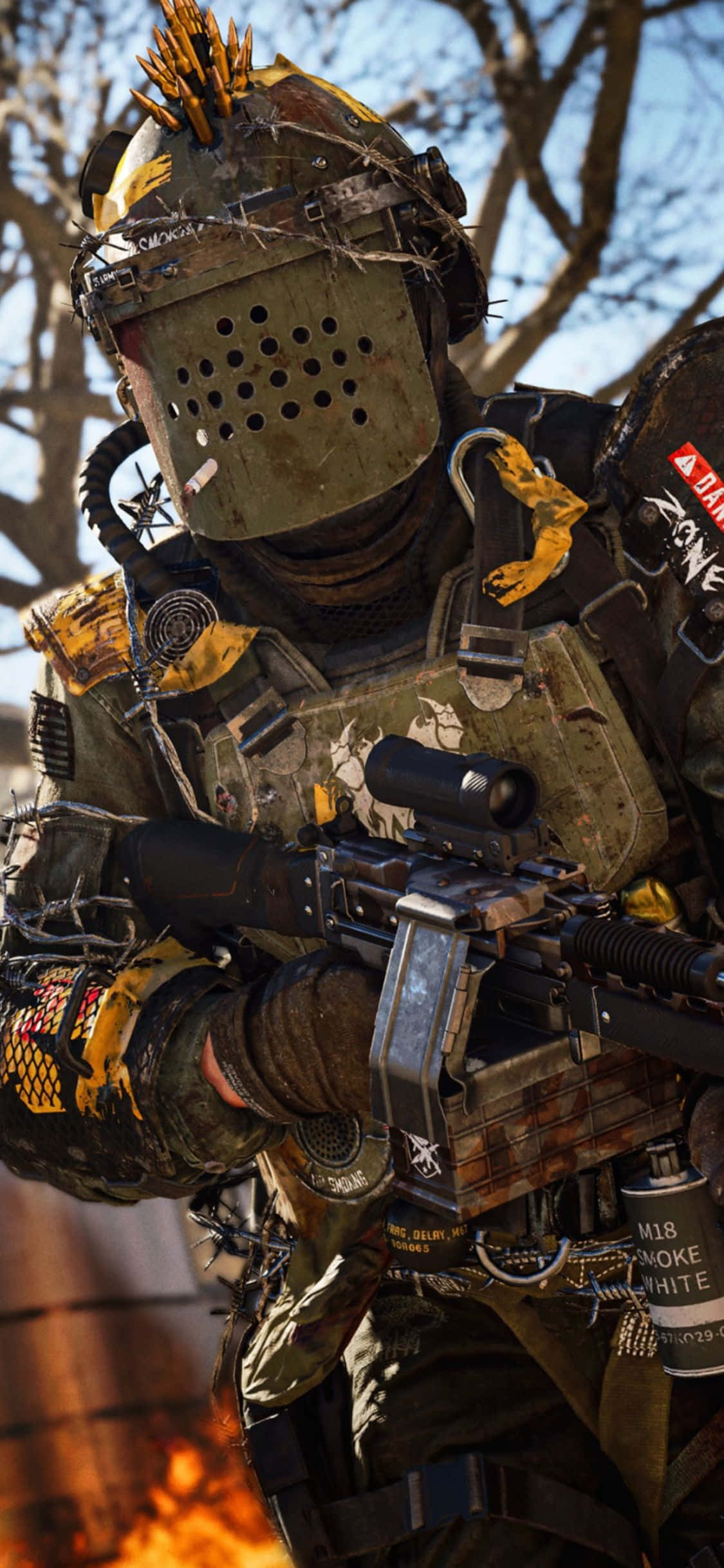 iPhone X Call Of Duty Black Ops Cold War Фон Войник Тапет