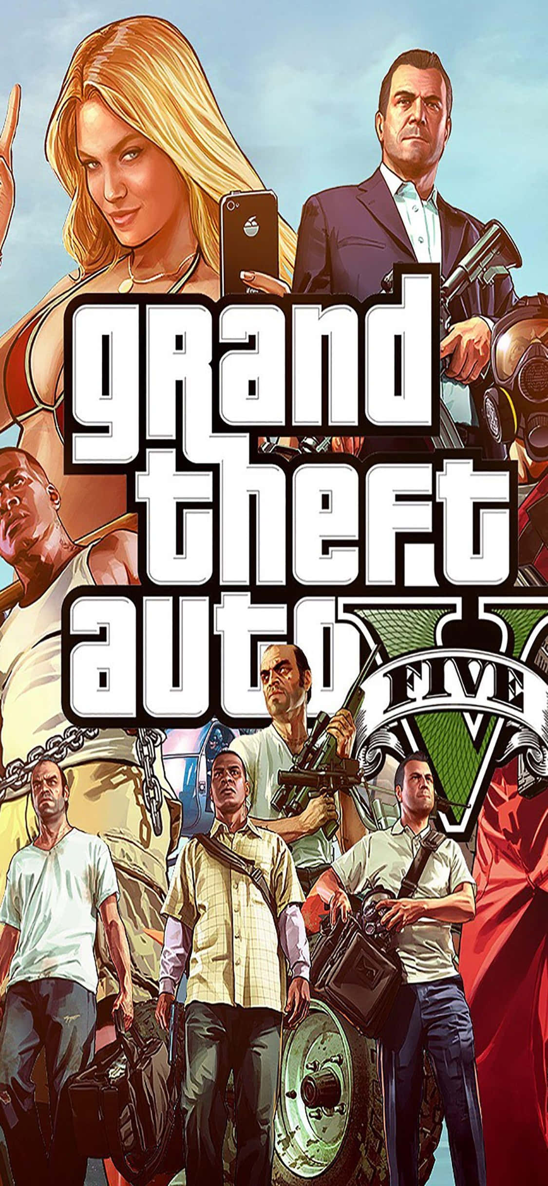 iPhone X Grand Theft Auto V фон игров герой Тапет