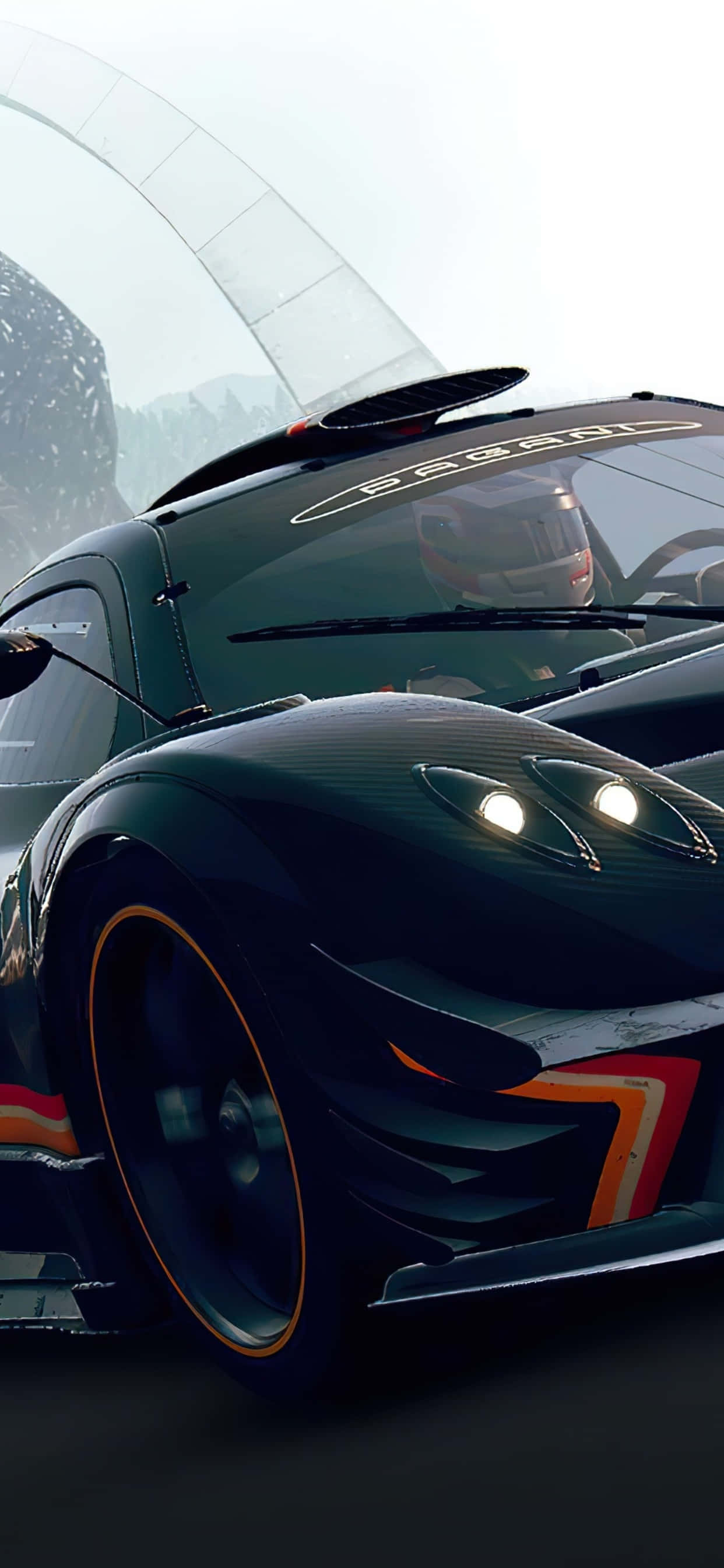 iPhone X Grid Autosport фон и състезателен пилот Тапет