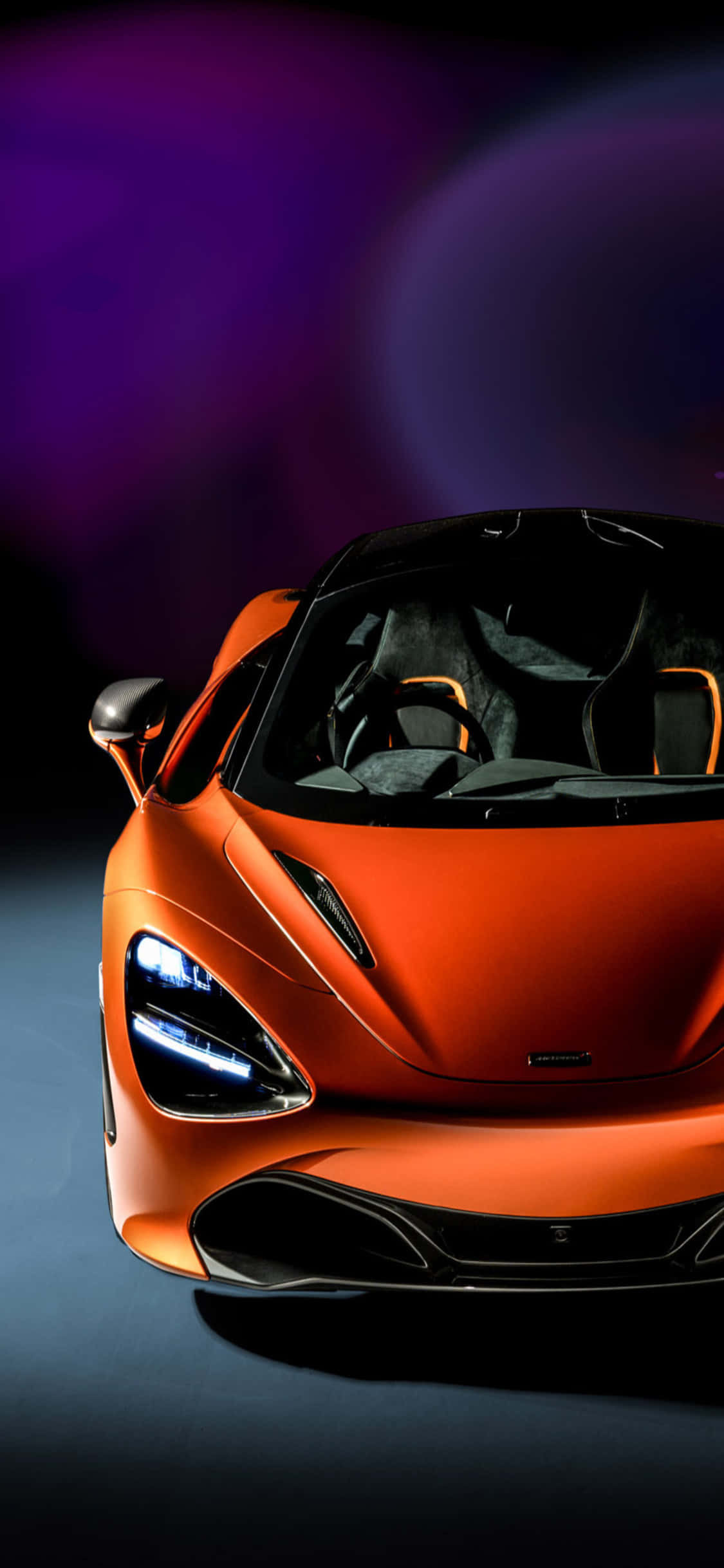 iPhone X Mclaren 720s Оранжев спортивен автомобил фон Тапет
