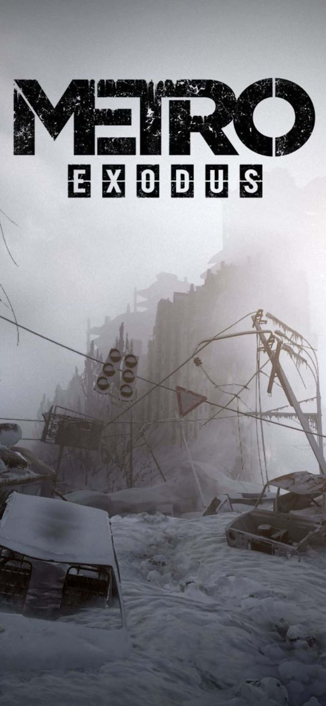 Приготвейте се да изследвате постапокалиптичен свят с вашия iPhone X и Metro Exodus Тапет