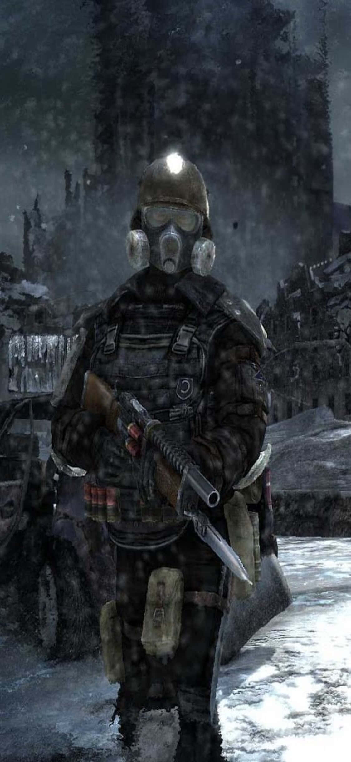 Пълно военно облекло Търсене iPhone X Metro Last Light Фон Тапет
