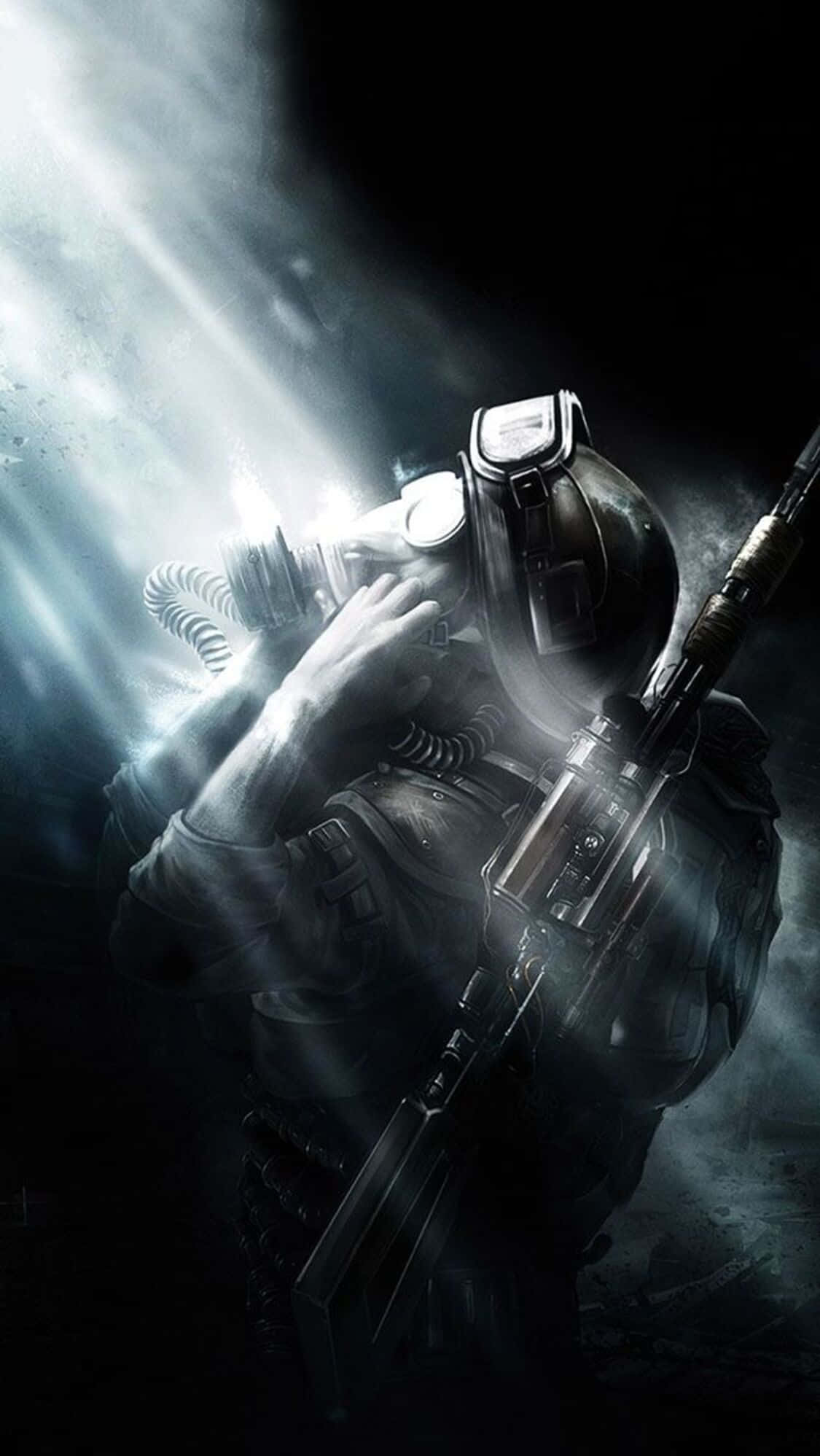 Ярка светлина огрява iPhone X Metro Last Light фон Тапет